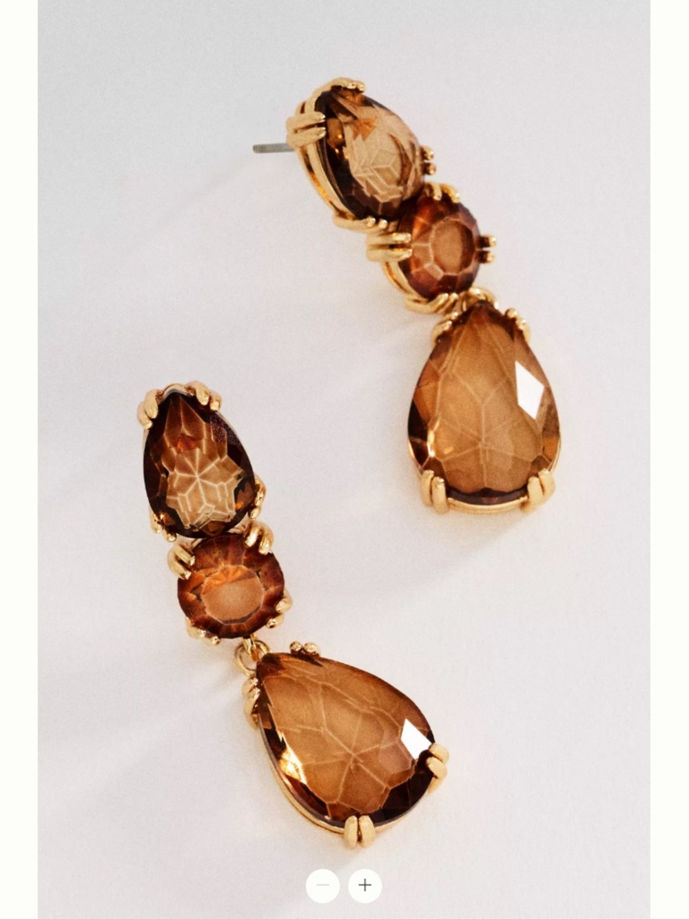 Anthropologie Gradient Crystal Drop Earrings